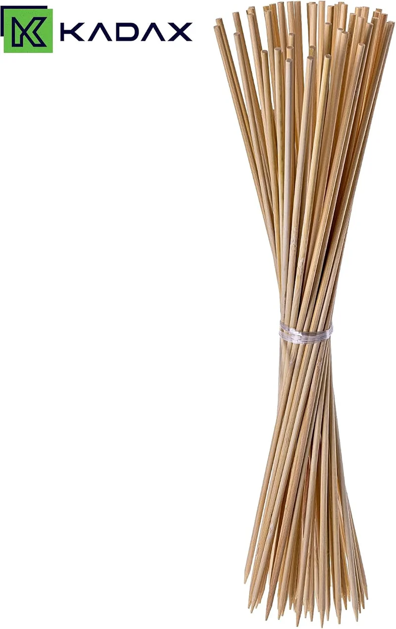 KADAX Bambusstäbe 70cm x 5.5mm, 100er Set, Pflanzstäbe aus Bambus, Holzstäbe als Pflanzenstütze für