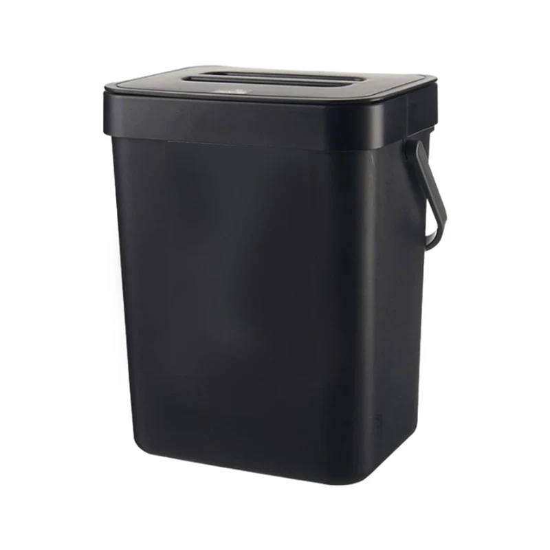 Generisch 5L Wandmontierter Mülleimer Mit Deckel, 24.5x18.5x14.5cm Küchenmülleimer En Kunststoff Mit
