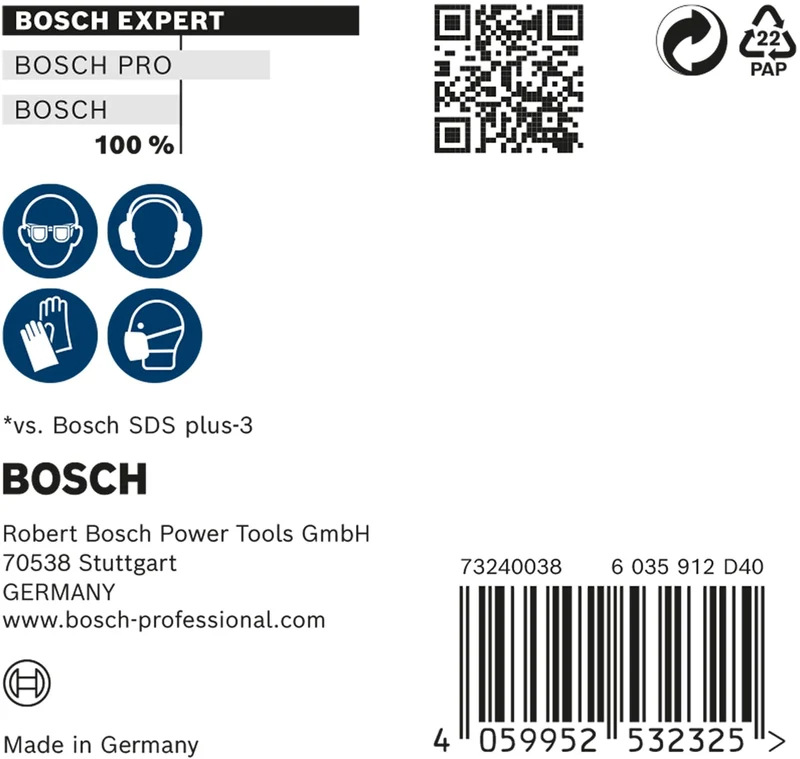 Bosch Professional 10x Expert SDS plus-7X Hammerbohrer (für Stahlbeton, Ø 6,00x115 mm, Zubehör Bohrh