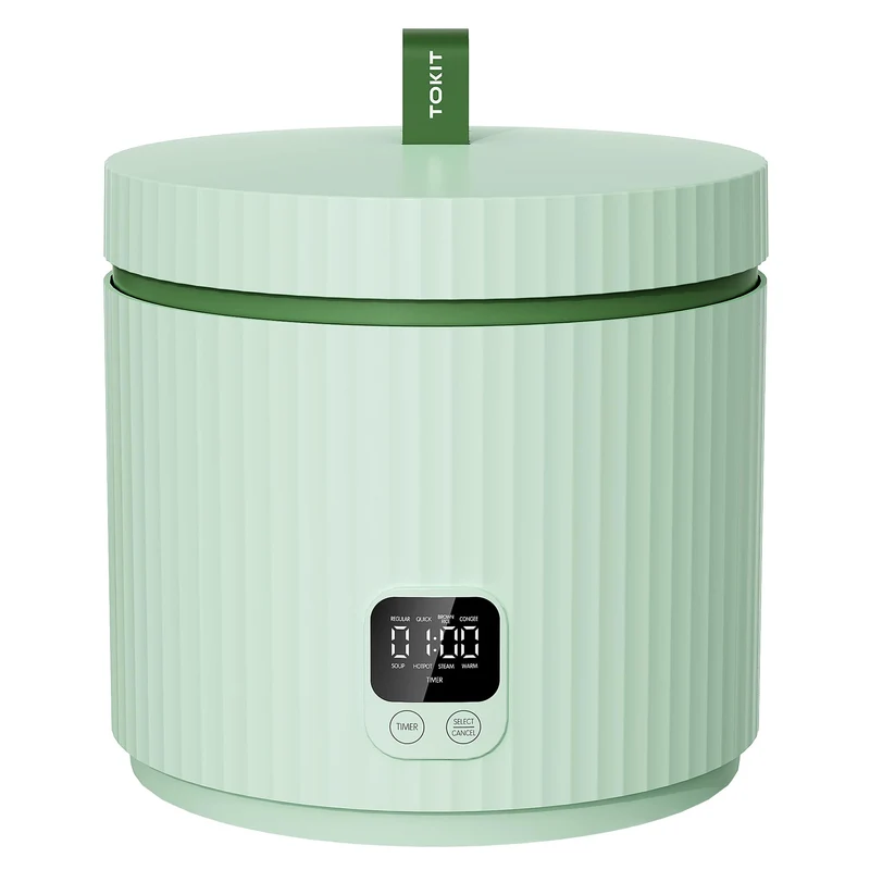 TOKIT Reiskocher 1.5L Mini Elektrische Reis Kocher, Multifunktionskocher mit Keramik Antihaftbeschic