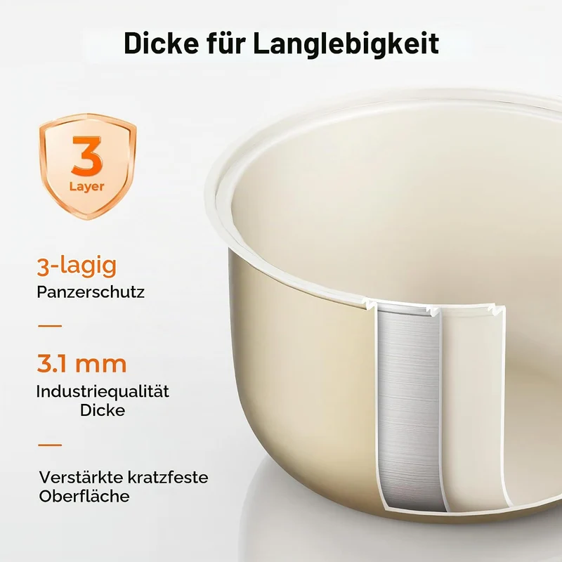 TOKIT Reiskocher 1.5L Mini Elektrische Reis Kocher, Multifunktionskocher mit Keramik Antihaftbeschic
