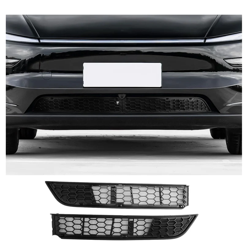 CDEFG Kompatibel mit Tesla Model Y Juniper 2025 2026 Front Kühlergrille Frills Frontstossstangenmask
