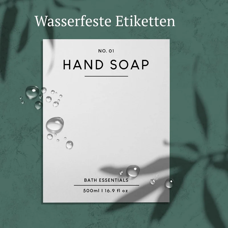 MONOKO 4er Set Seifenspender Glas - Spülmittelspender Küche - Shampoo Flaschen zum Befüllen - Duschg