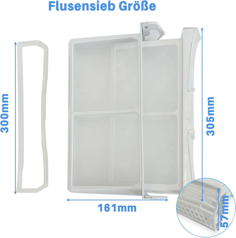 Flusensieb Filter für Bosch Siemens 650474 00650474 Avantixx 7 EcoLogixx 7s Maxx 7 iQ500 iQ300 iQ700