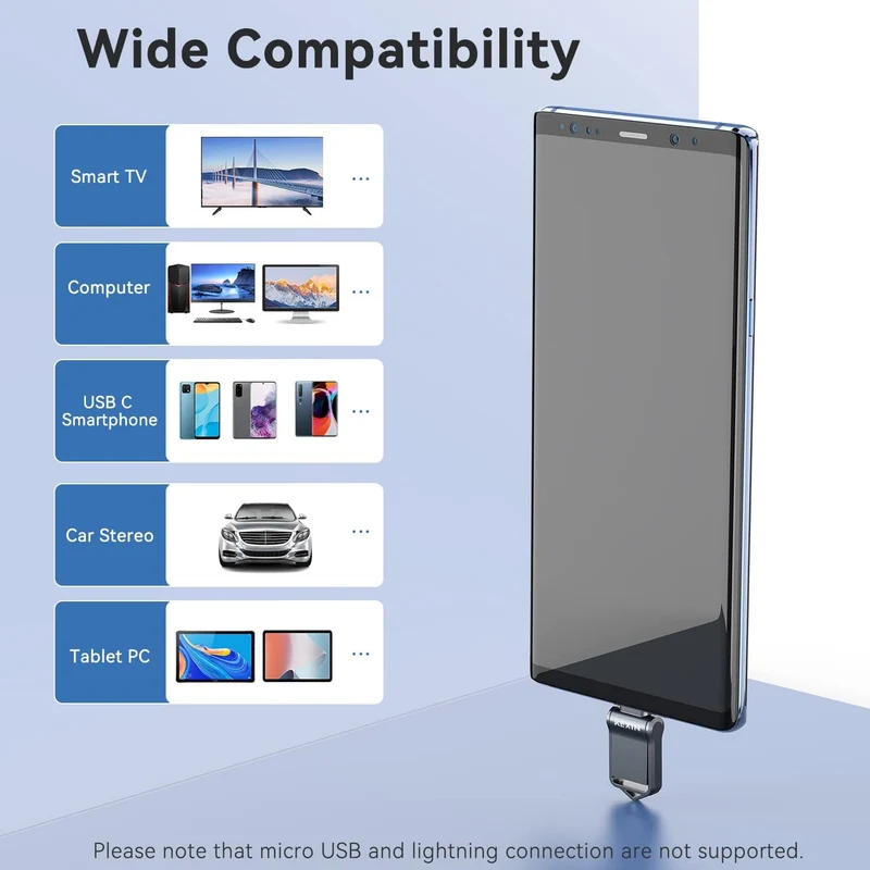 KEXIN USB C Stick 32GB 5 Stück USB 3.0 OTG, Dual-USB Type-C & USB-A Anschlüsse, Speicherstick für PC
