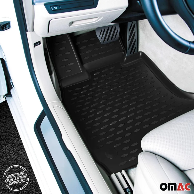 OMAC Gummimatten Fussmatten kompatibel mit Ford Ecosport 2014-2024 TPE Automatten Schwarz 4X EcoSpor