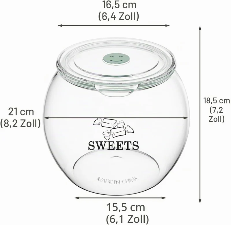 Keksdose mit Deckel aus Kunststoff – Luftdichter Keksbehälter 2,2L für Kekse, Snacks, Bonbons & Troc