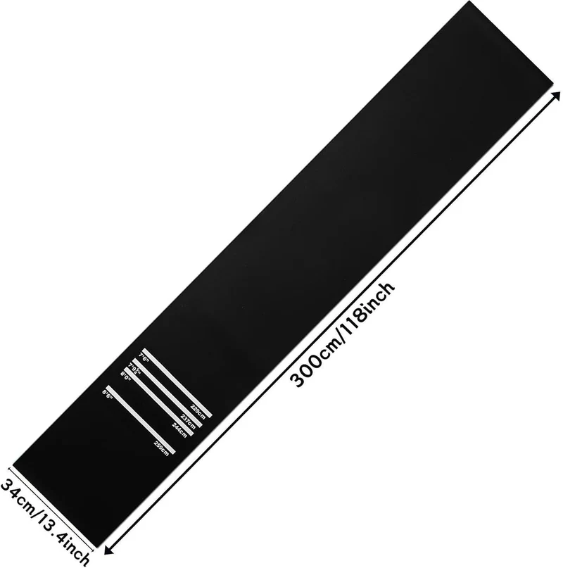 Darts Matte - rutschfeste Stossdämpfende Matte | mit 4 Wurfabständen 300x34 cm Dartteppich | für Män