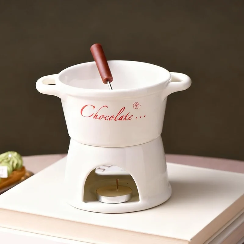 Generisch Schokoladen Fondue Tasse,Keramiktopf | Fondue Tassen Set Für Schmelzende Schokolade,Für Da