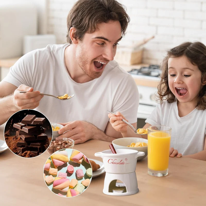 Generisch Schokoladen Fondue Tasse,Keramiktopf | Fondue Tassen Set Für Schmelzende Schokolade,Für Da