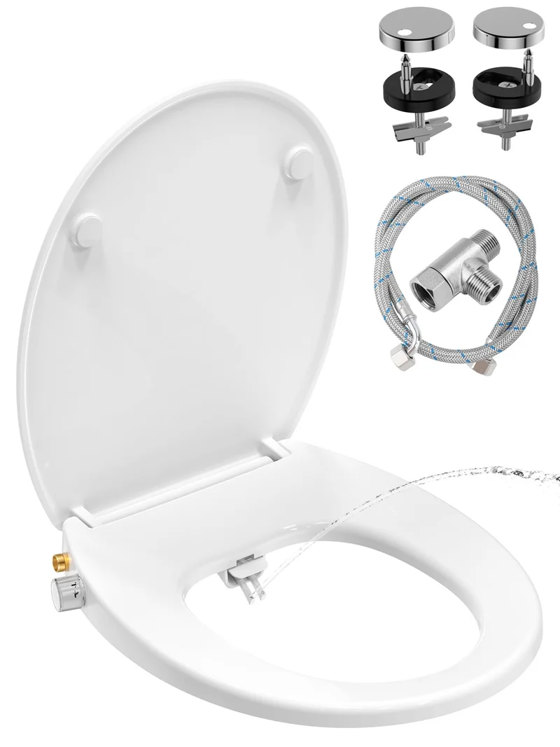 Toilettendeckel mit Bidet,YEAUPE PRO WC Sitze mit Absenkautomatik, nicht elektrisch, mit selbstreini