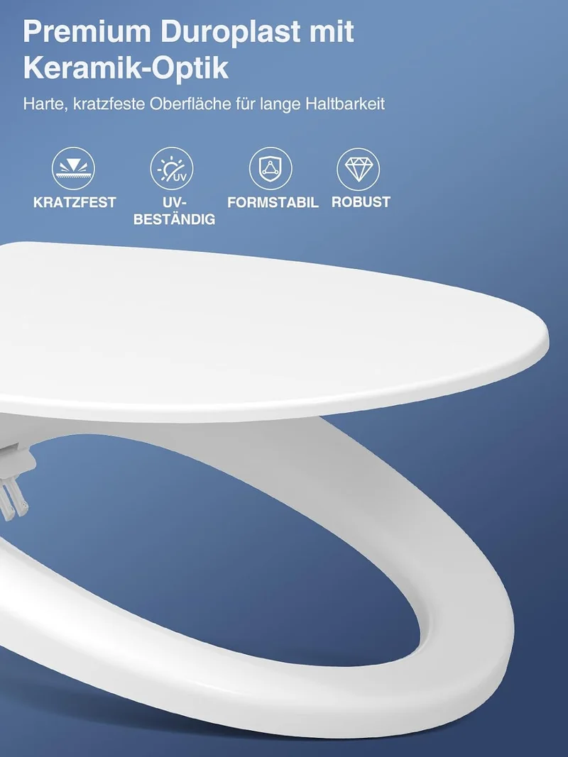 Toilettendeckel mit Bidet,YEAUPE PRO WC Sitze mit Absenkautomatik, nicht elektrisch, mit selbstreini
