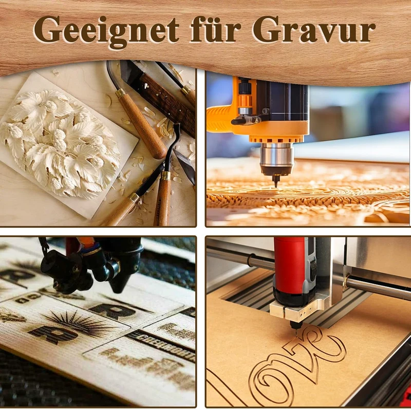 CYEER 24 Stück Sperrholzplatte 3mm, 300x300mm Lindenholz Platten zum Basteln, Bastelholz für Lasersc