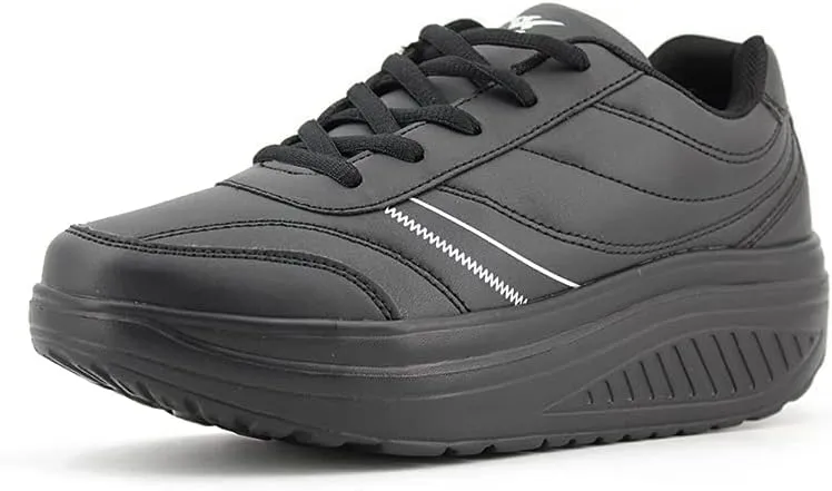JOMIX Damen Sneaker Plateau Sportschuhe Turnschuhe Laufschuhe Bequeme Abrollsohle Anti-Rutsch Wippsc