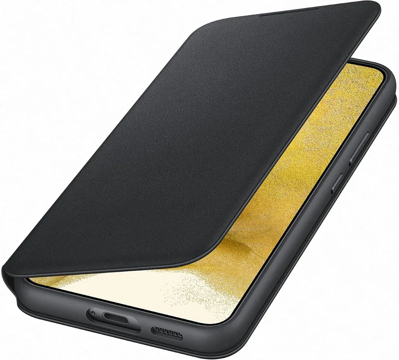 Samsung EF-NS906PBEGEW Led View Smartphone Cover für Galaxy S22+, Handy Hülle, Led Anzeige, Kartenha