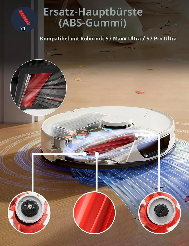 25 Stück Zubehör set für Roborock S7 MaxV Ultra/S7 Pro Ultra,mit Wasserfilter&Reinigungsbürste Assem