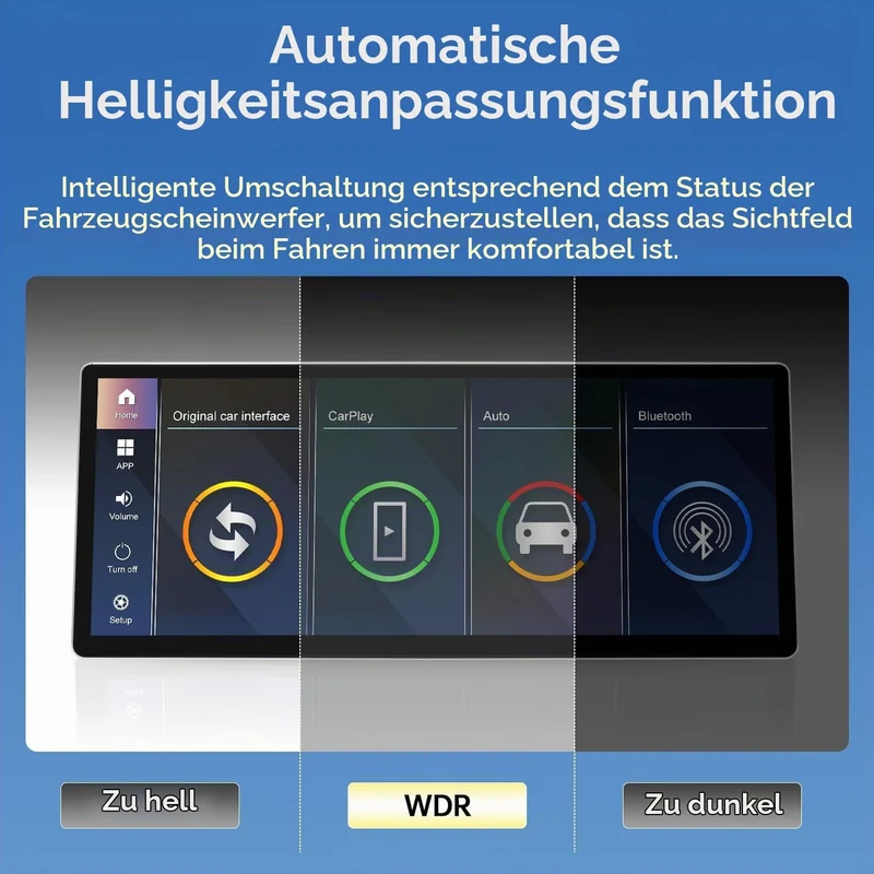 Road Top CarPlay Bildschirm, 12.3 Zoll Ultra-schmal Autoradio Stereo für BMW 3/4 Serie F30/F31/F32/F