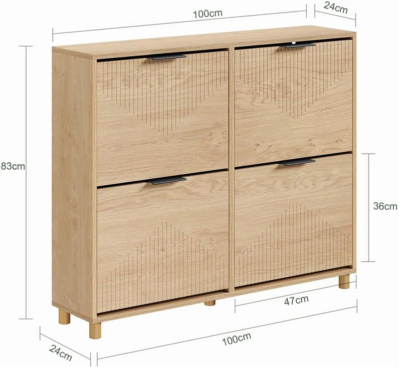 SoBuy schuhschrank schmal - schuhschrank Holz 24cm breit, grosse Kapazität für Schuhe bis Grösse 47,