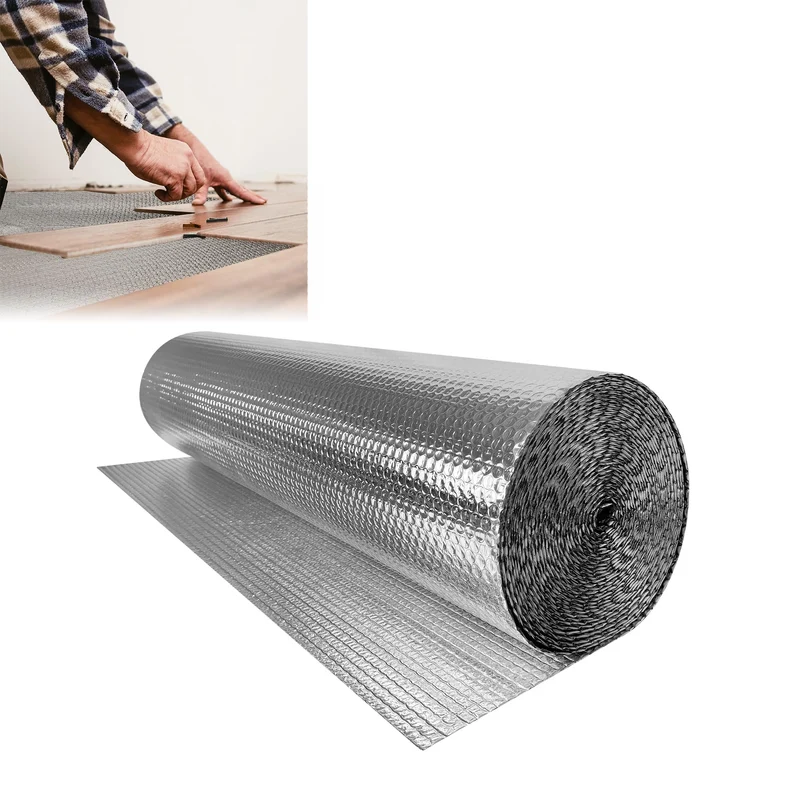 Doppelschicht Aluminiumfolie Isolierfolie Dämmfolie Alu Heizkörper Reflexionsfolie Doppelfolie Alu-L