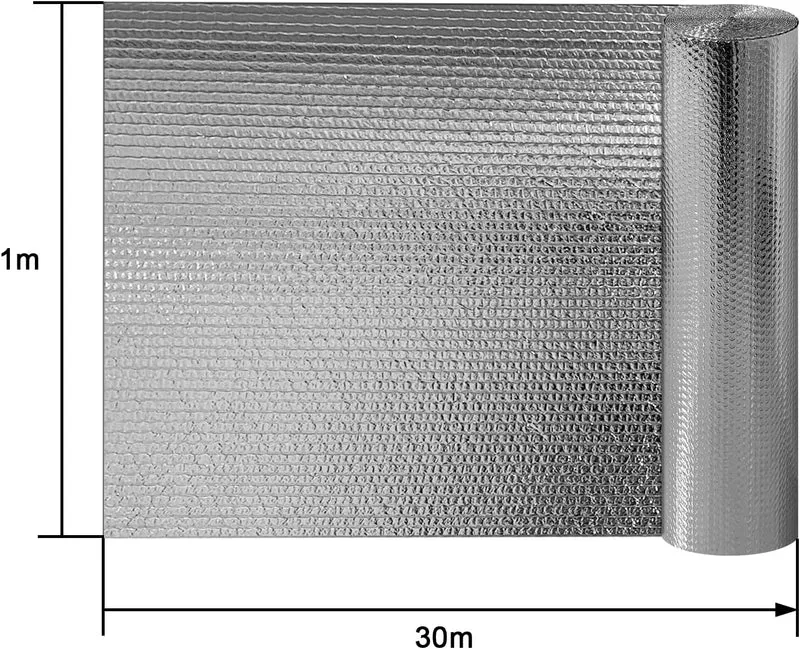 Doppelschicht Aluminiumfolie Isolierfolie Dämmfolie Alu Heizkörper Reflexionsfolie Doppelfolie Alu-L