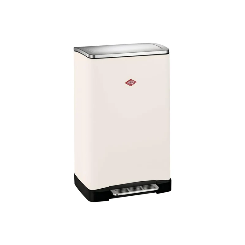 WESCO Big Double Boy Abfallsammler in der Farbe sand matt, pulverbeschichtetes Stahlblech, zwei getr