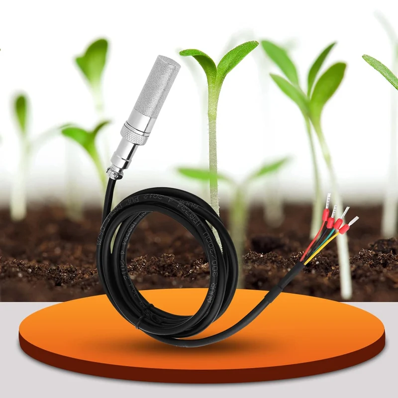 1 PCS FS Mesh-Geschützt Wetterfeste Bodenfeuchte Temperatursensor, Sensor für Feuchtigkeit und Tempe