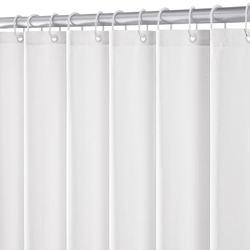 MIULEE Leinen Texturiert Duschvorhang 240x200 cm Weiss, Schwerer Hotel Luxus Polyester Wasserdicht D