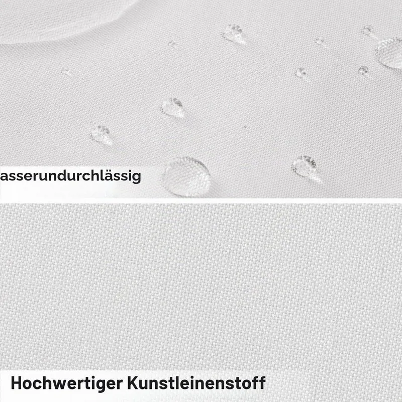 MIULEE Leinen Texturiert Duschvorhang 240x200 cm Weiss, Schwerer Hotel Luxus Polyester Wasserdicht D