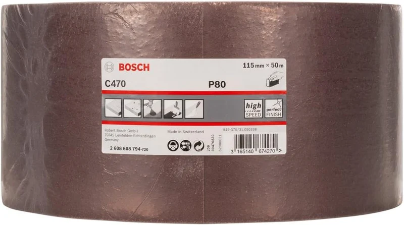 Bosch Schleifblatt J470 Best for Wood+Paint 115x50mm Korn 80, 1 Stk. Körnung 80, Körnung 80