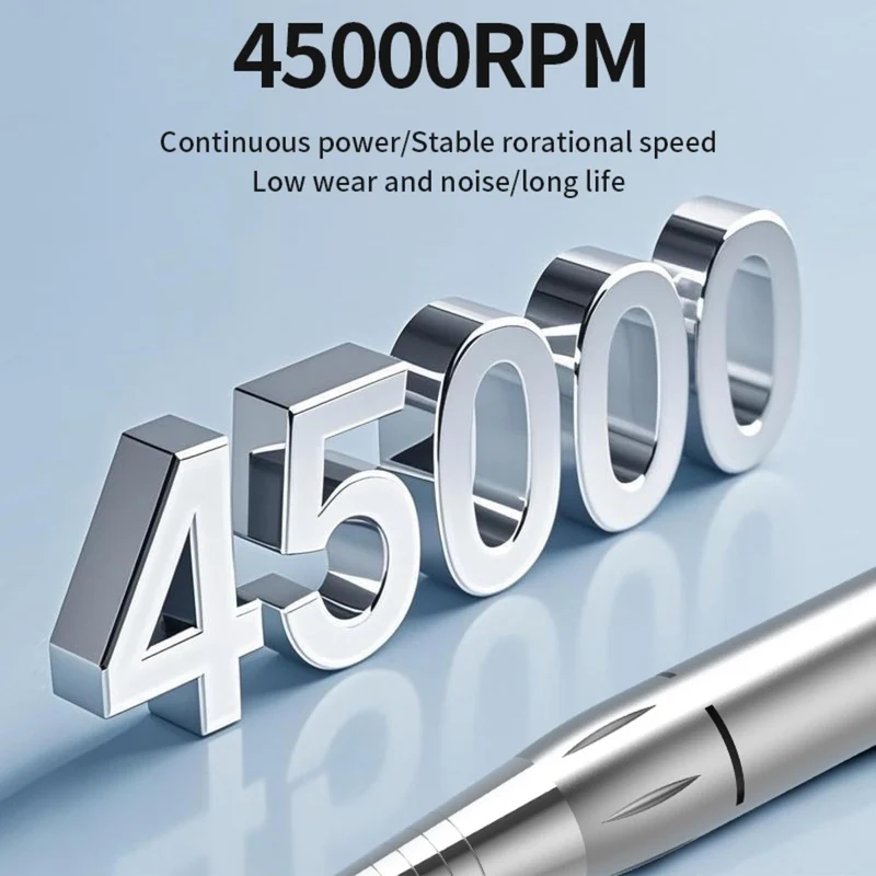 Kabellose Nagelfräse 50 W 45000 RPM mit USB-C, Wiederaufladbare Nail Drill Maschine mit Fräser-Set,