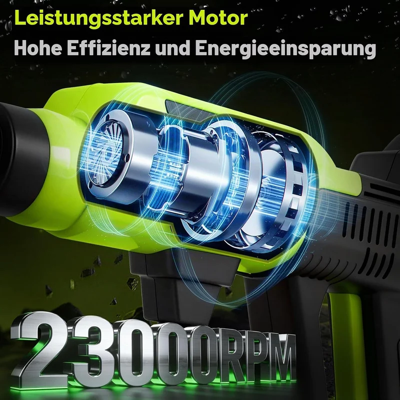 Akku Hochdruckreiniger Zweistift-Hochdruckreiniger kompatibel mit Makita-Akkus, 80bar 6-in-1-Düse un