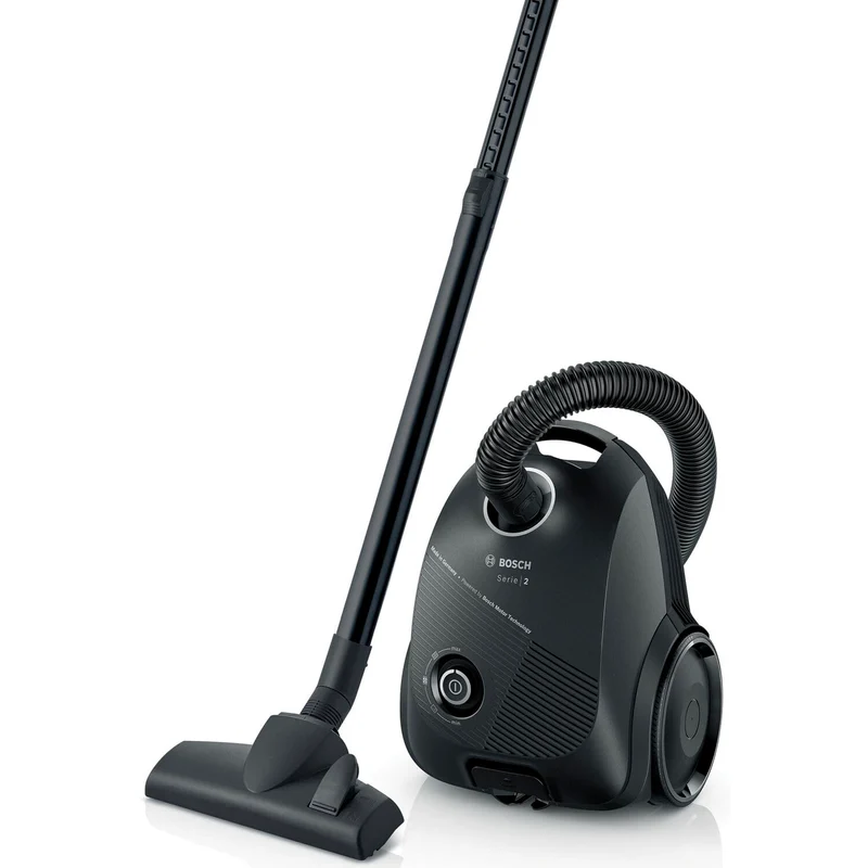 Bosch BGLS2BA1 Series 2 Staubsauger mit Beutel, 3.5 L, 600 W, 80 dB, 8 Meter Kabel, Schwarz