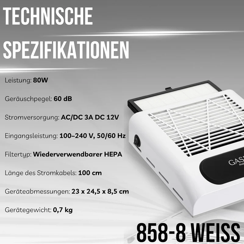 Staubabsaugung für nägel - Absaugung nägel - Effizient Nagelstaubsauger - Professional Nagelsauger -